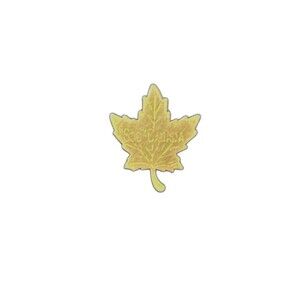 Vintage Golden Maple Leaf Canadian Symbol Soo Canada Engraved